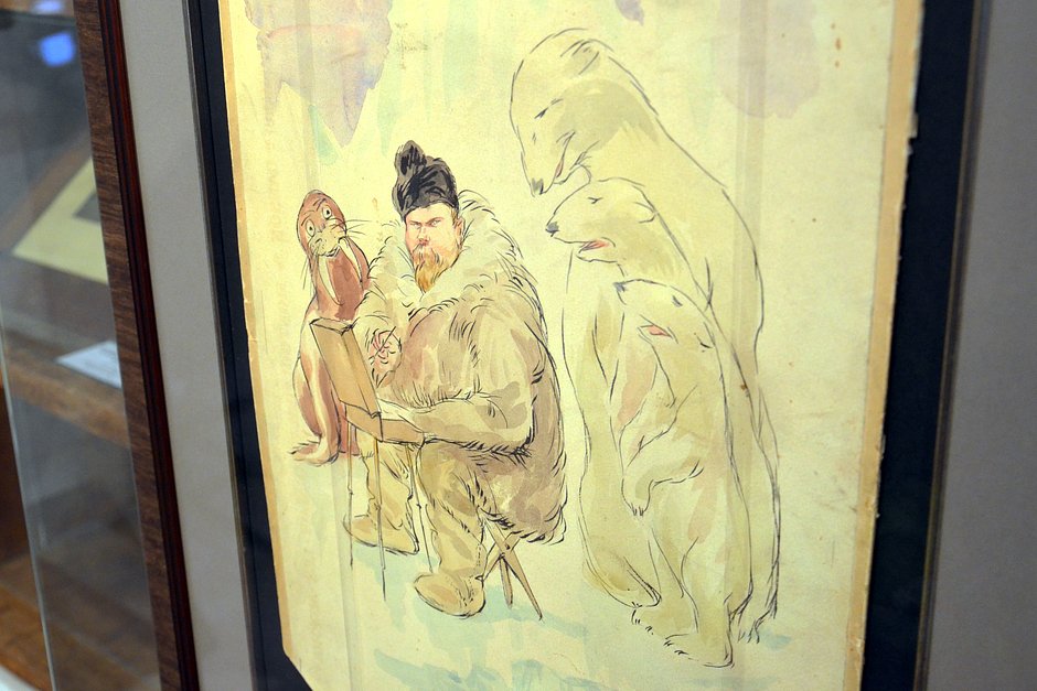 Дружеский шарж Анри Гуссе на художника Александра Борисова, 1907 год