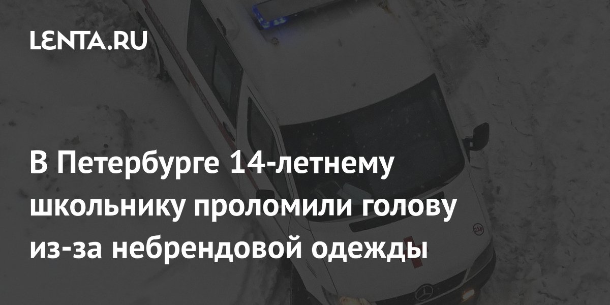 В Петербурге школьнику проломили голову из-за одежды