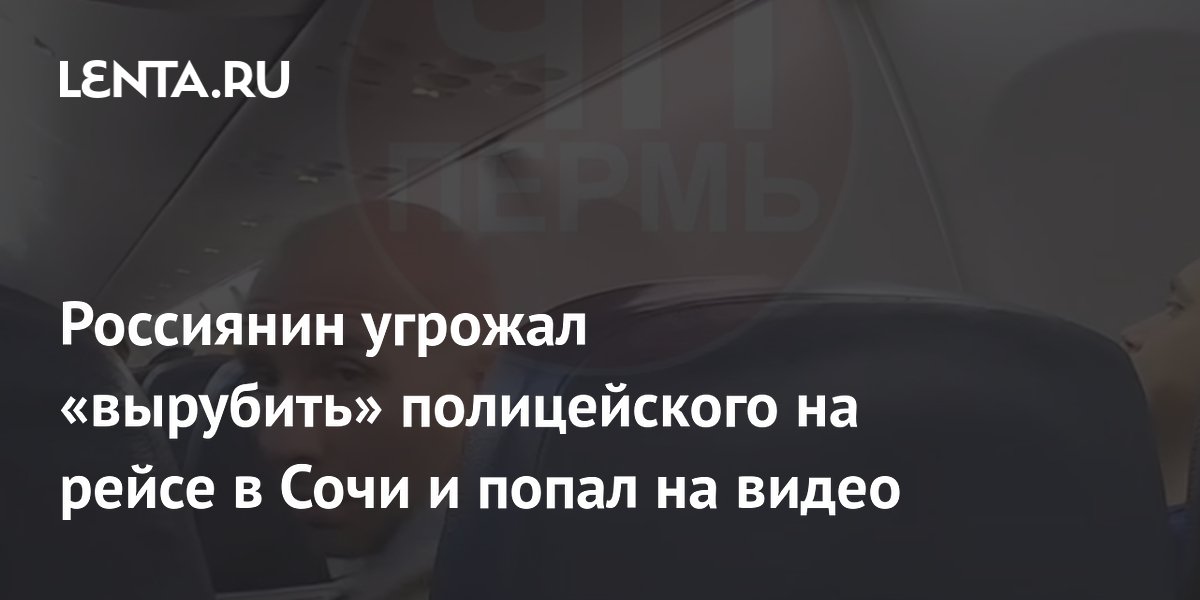 Россиянин угрожал «вырубить» полицейского на рейсе в Сочи и попал на видео