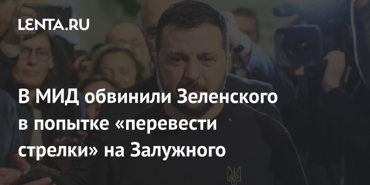 В МИД обвинили Зеленского в попытке «перевести стрелки» на Залужного