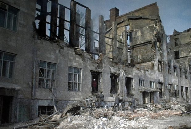 Сгоревшее здание УВД Самарской области