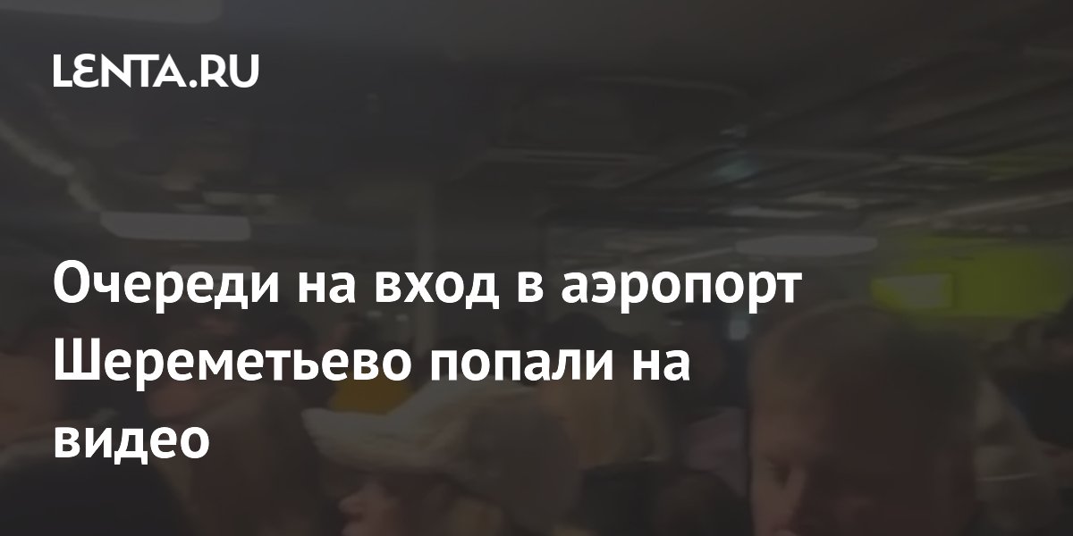 Очереди на вход в аэропорт Шереметьево попали на видео