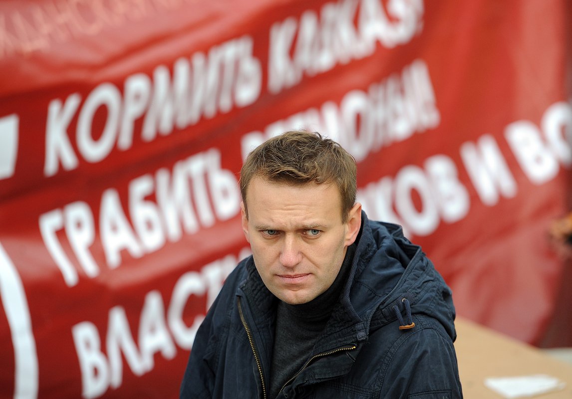 Алексей Навальный во время акции националистических движений «Русский марш» в Люблино