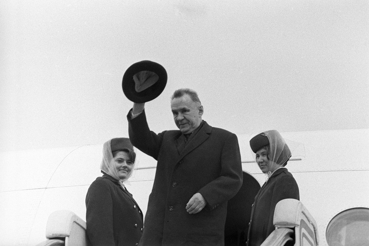 Косыгин перед вылетом в Пакистан, 1968 год 