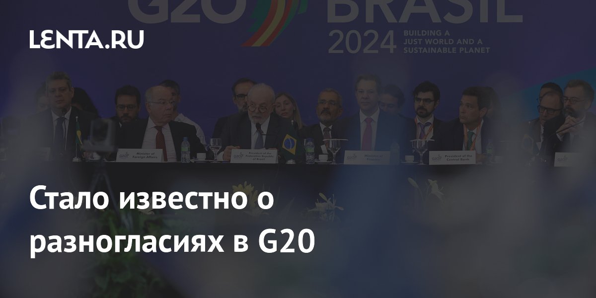 Стало известно о разногласиях в G20: Политика: Мир: Lenta.ru