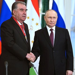 Эмомали Рахмон и Владимир Путин
