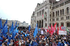Митинг оппозиции в Будапеште