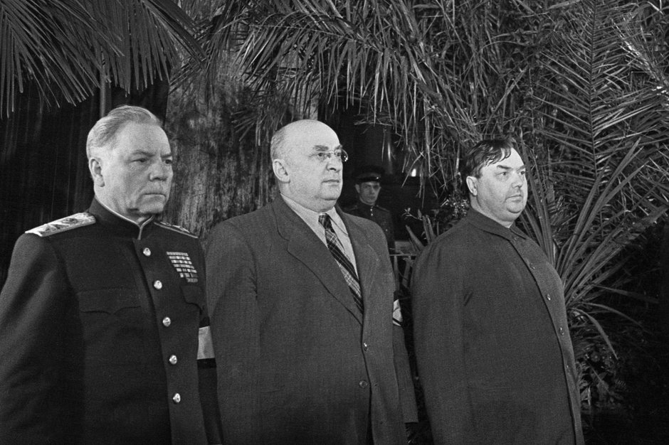 Климент Ворошилов, Лаврентий Берия и Георгий Маленков, 1953 год