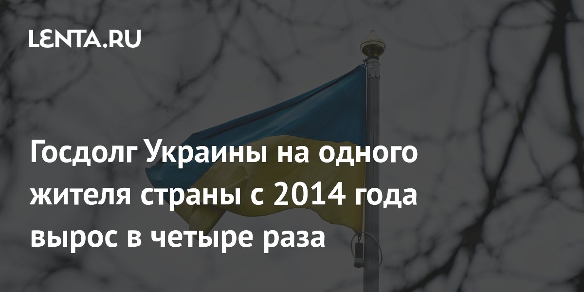 Госдолг Украины на одного жителя страны с 2014 года вырос в четыре раза ...