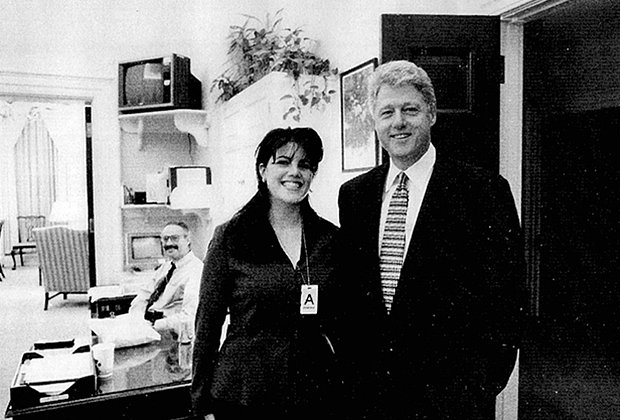 Моника Левински и президент США Билл Клинтон
