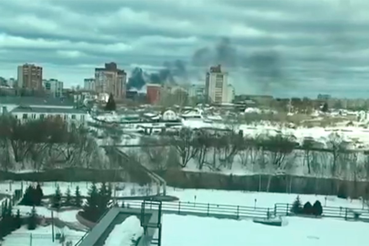Военный Ил-76 упал в Ивановской области. Экипаж увел горящий самолет от жилых домов