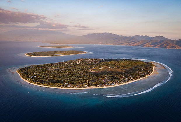 Вид с воздуха на архипелаг Гили
