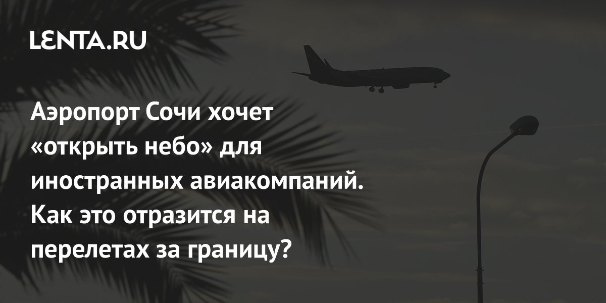 Аэропорт Сочи хочет «открыть небо» для иностранных авиакомпаний. Как это отразится на перелетах за границу?