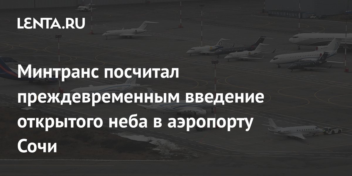 Минтранс посчитал преждевременным введение открытого неба в аэропорту Сочи