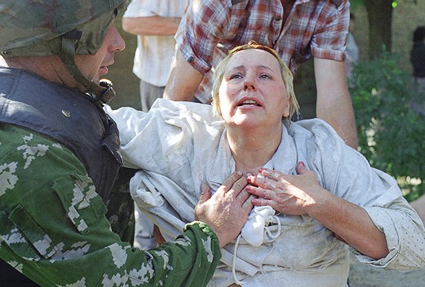 Женщина, находившаяся в заложницах у чеченских террористов в Буденновске