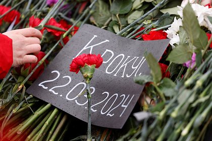 Музыканты «Пикника» возложили цветы к стихийному мемориалу у «Крокуса»