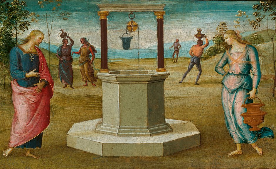 Пьетро Перуджино. Христос и самарянка. 1506-1507. Институт искусств (Чикаго)