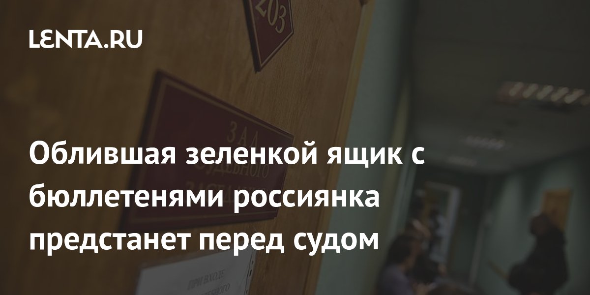 Москвич получил полтора года условно за порчу зеленкой ящика с бюллетенями