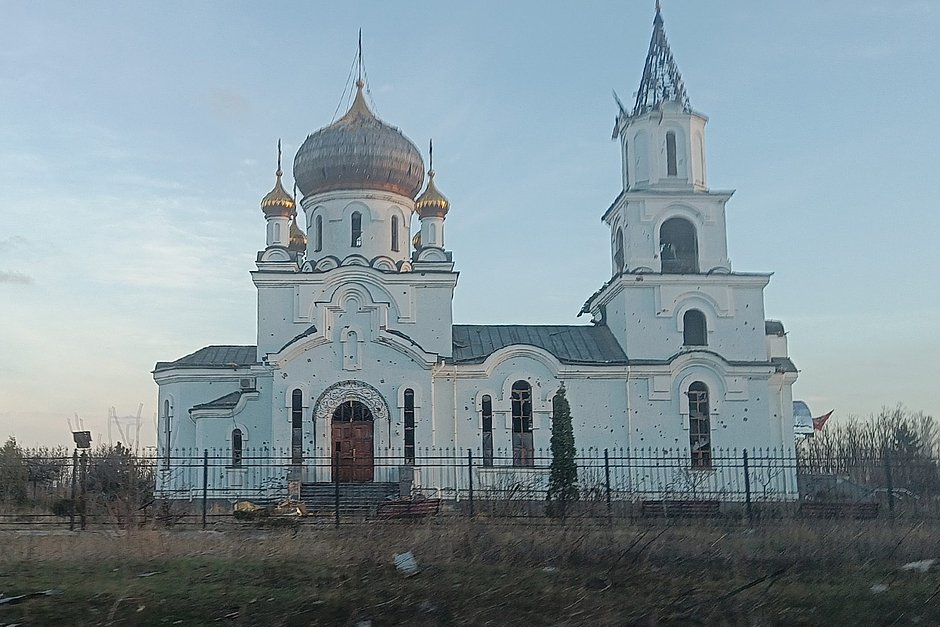 Храм святой равноапостольной Марии Магдалины, Авдеевка, март 2024 года