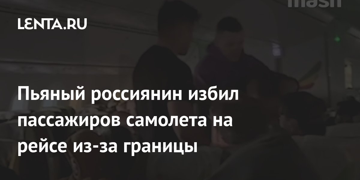 Пьяный россиянин избил пассажиров самолета на рейсе из-за границы