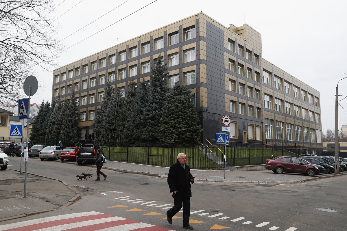 Общий вид на здание, в котором, как сообщается, находился офис дочерней компании украинской энергетической компании Burisma Holdings Ltd в Киеве, Украина, 14 января 2020 года