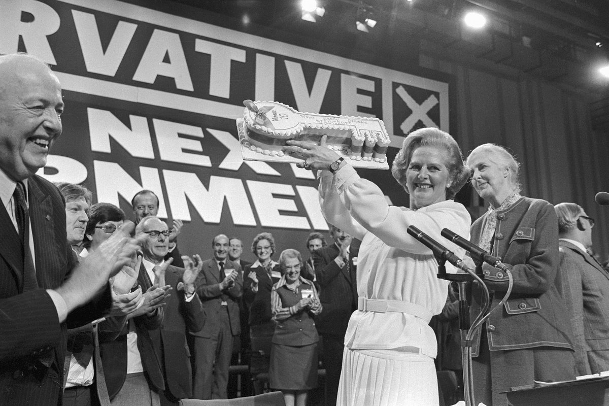 Лидер Консервативной партии Маргарет Тэтчер на партийной конференции в Брайтоне, Великобритания, 13 октября 1978 года 