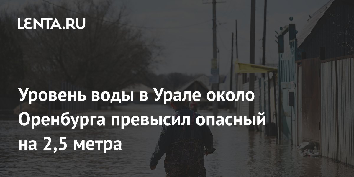 Уровень воды в Урале около Оренбурга превысил опасный на 2,5 метра