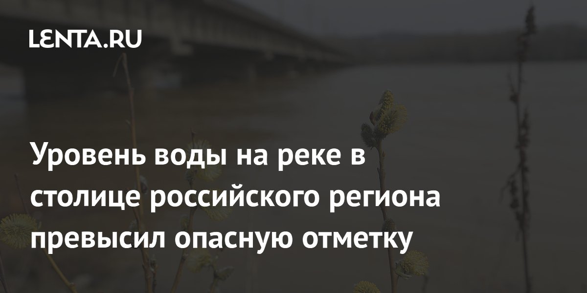 Уровень воды на реке в столице российского региона превысил опасную отметку