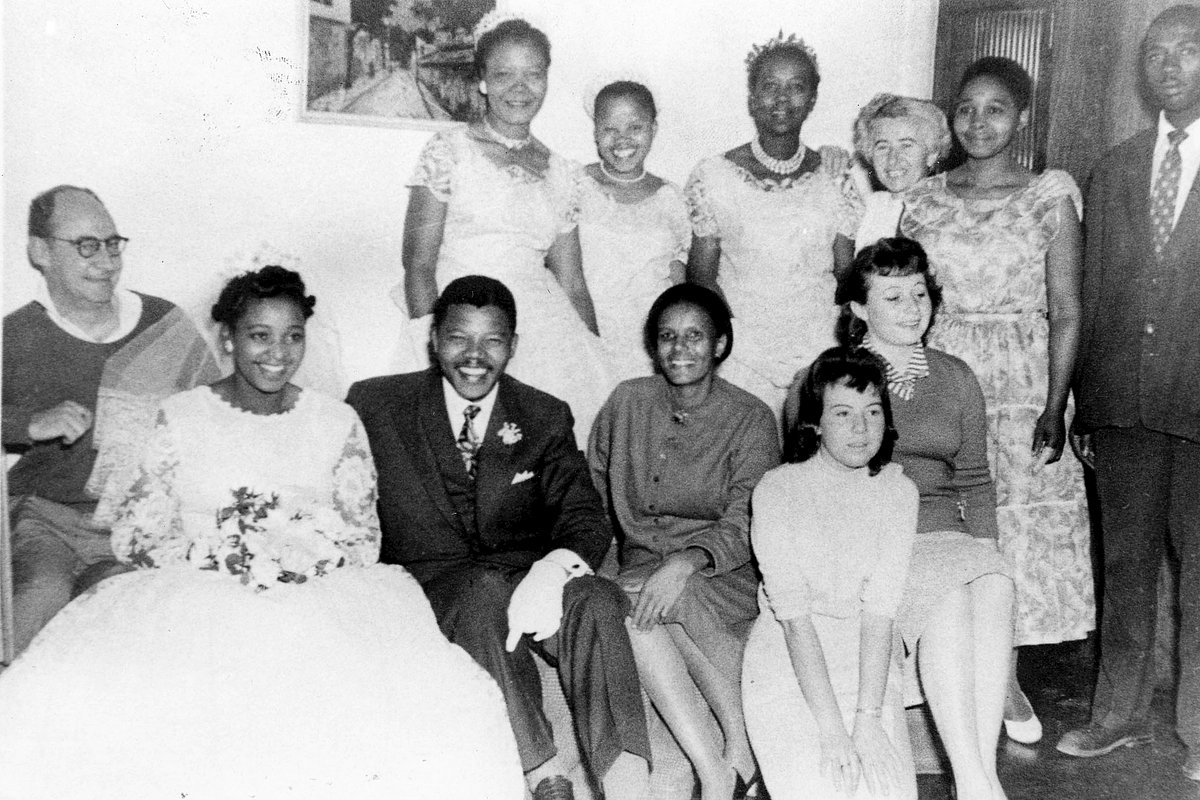 Свадебное фото Нельсона и Винни Мандела, ЮАР, 14 июня 1958 года 