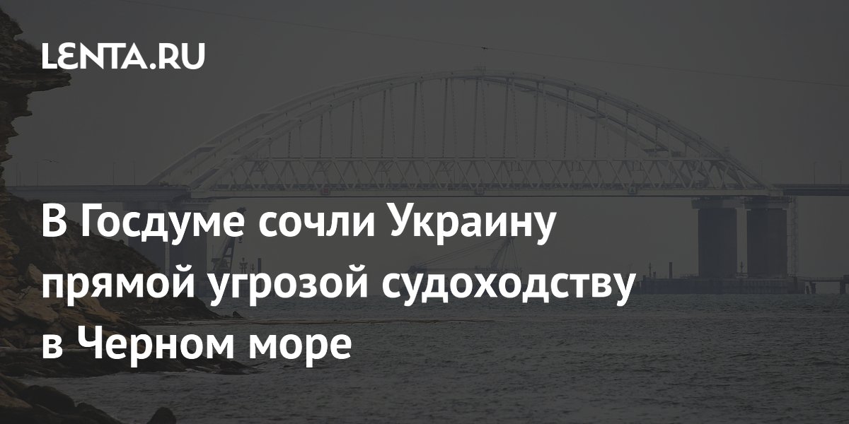 В Госдуме сочли Украину прямой угрозой судоходству в Черном море