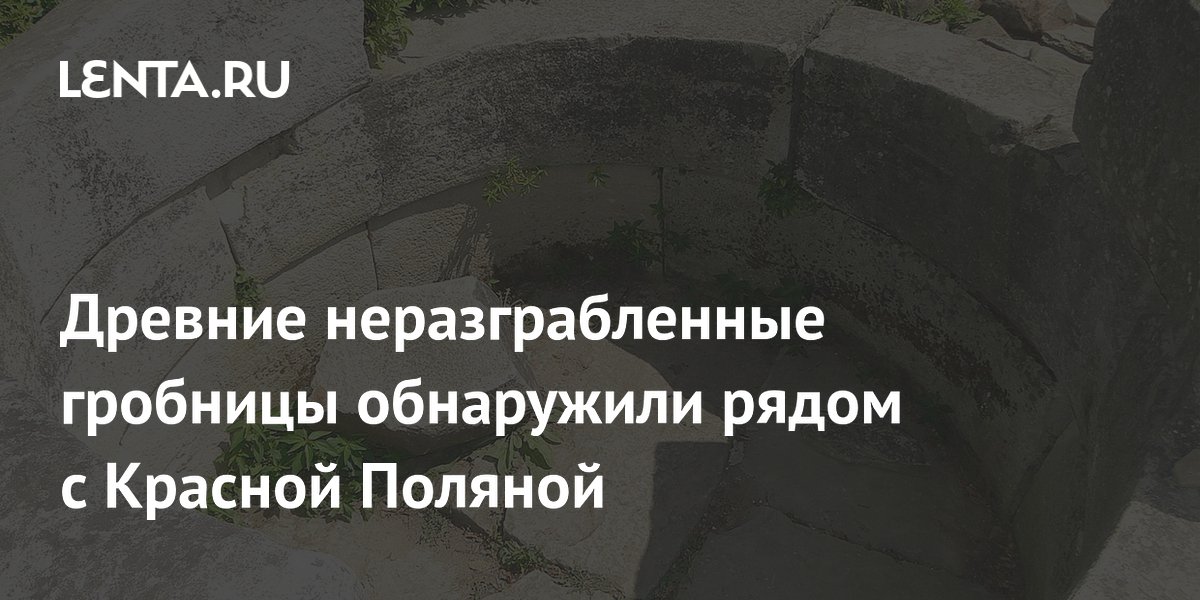 Древние неразграбленные гробницы обнаружили рядом с Красной Поляной