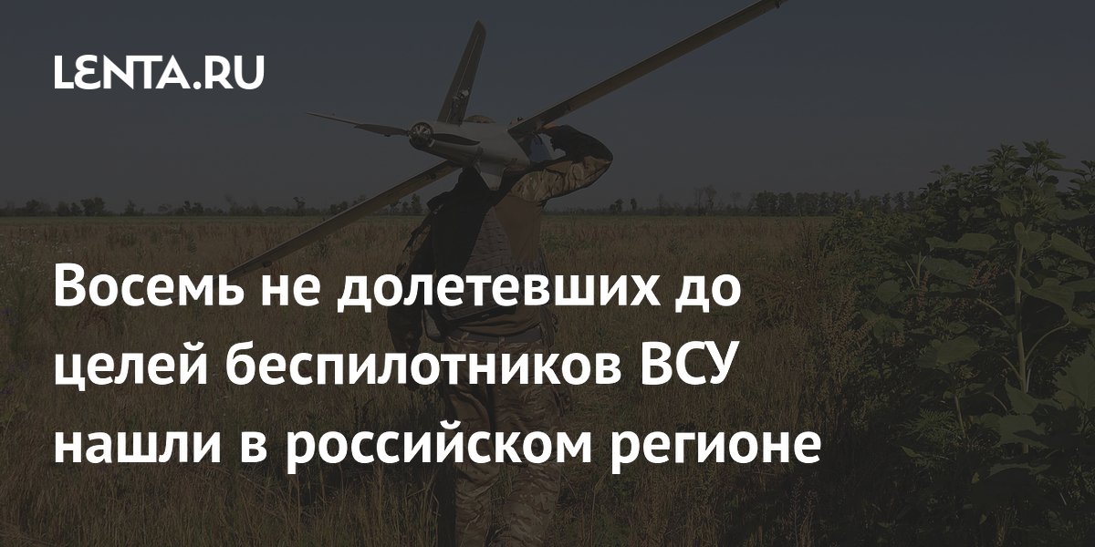 Восемь не долетевших до целей беспилотников ВСУ нашли в российском регионе