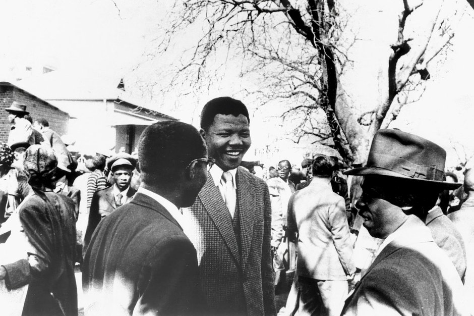 Нельсон Мандела во время судебного процесса, ЮАР, 1962 год 