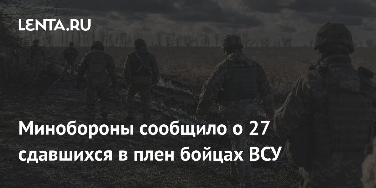 Минобороны сообщило о 27 сдавшихся в плен бойцах ВСУ