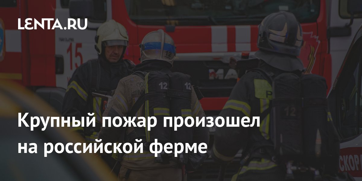 Крупный пожар произошел на российской ферме