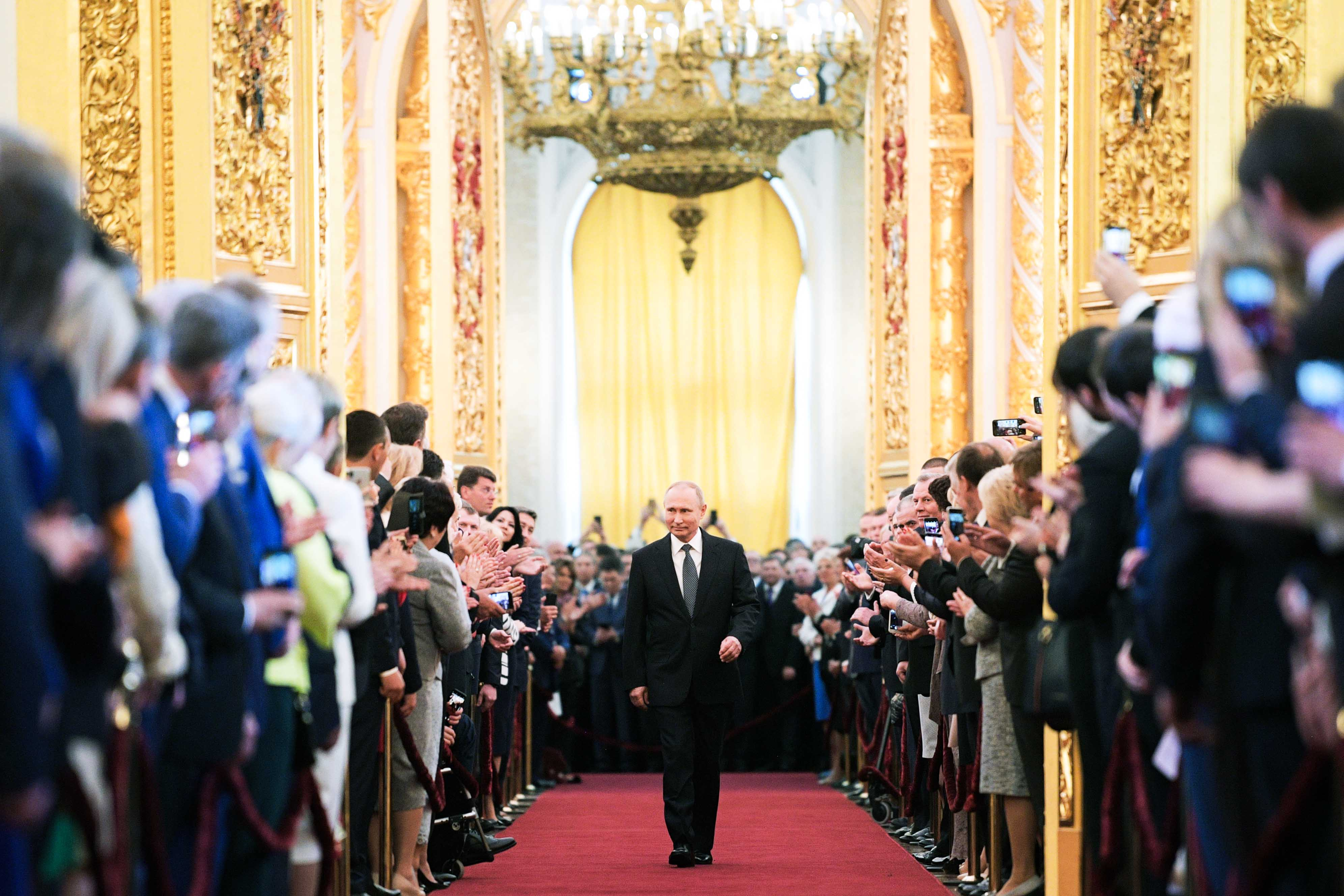 Торжественная церемония инаугурации президента. Торжественный момент.