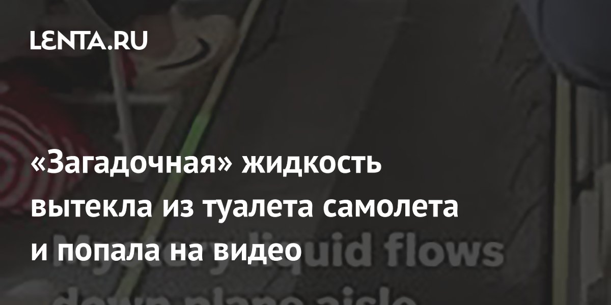 «Загадочная» жидкость вытекла из туалета самолета и попала на видео ...