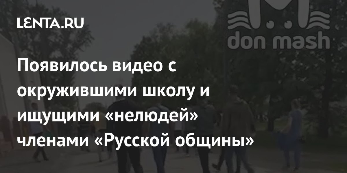 Появилось видео с окружившими школу и ищущими «нелюдей» членами «Русской общины»