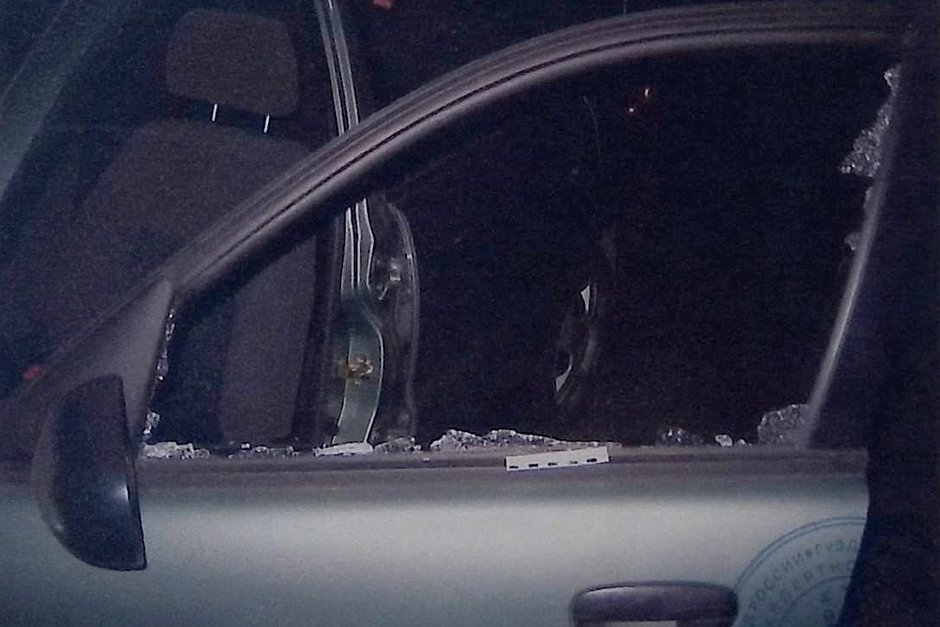 Автомобиль Chevrolet Lanos, в котором майор Евсюков расстрелял водителя Юрия Евтеева