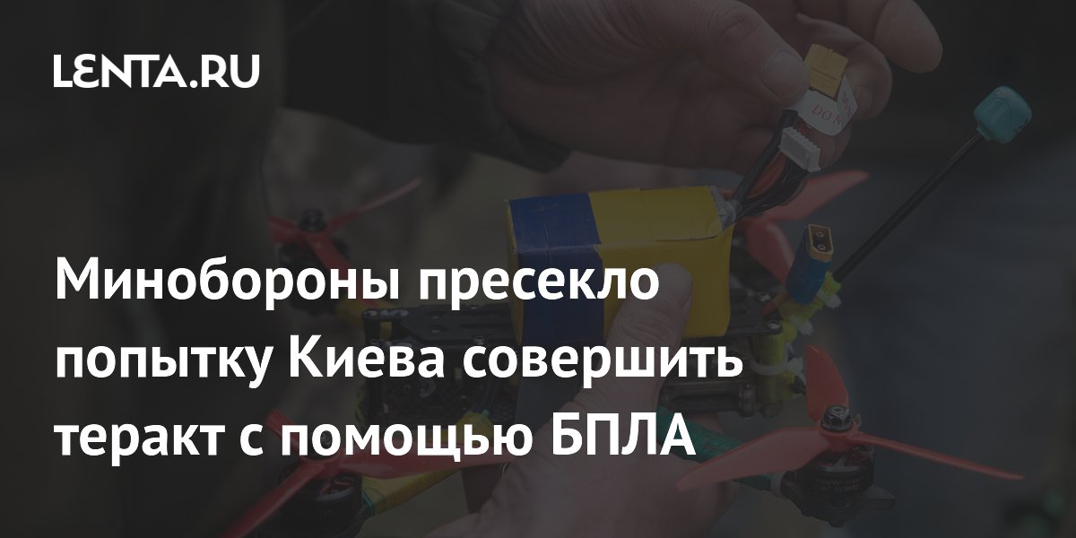 Минобороны пресекло попытку Киева совершить теракт с помощью БПЛА