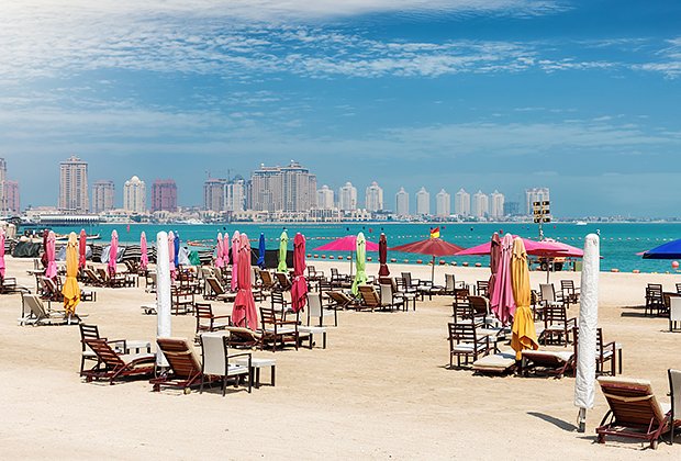 Общественный пляж в культурной деревне «Катара»