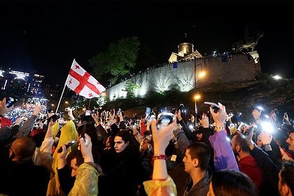 В Тбилиси на митинге выступили министры иностранных дел трех европейских стран
