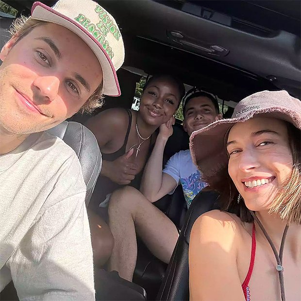 Джастин и Хейли Бибер с друзьями на Гавайях
