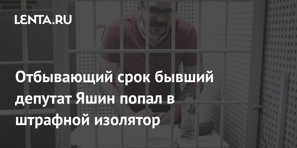 Отбывающий срок бывший депутат Яшин попал в штрафной изолятор: Полиция ...