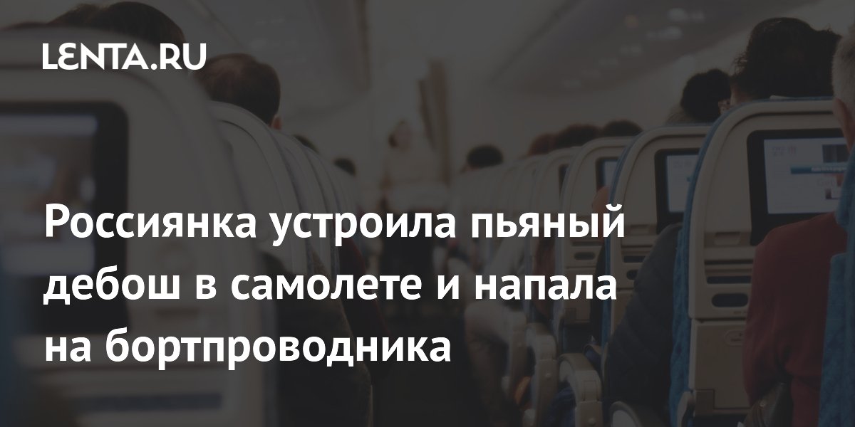 Россиянка устроила пьяный дебош в самолете и напала на бортпроводника