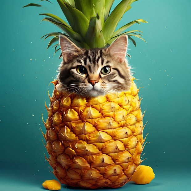 Запрос: кот ананас