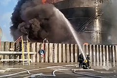 Пожар в резервуаре для хранения нефти в городе Азов, 18 июня 2024 года