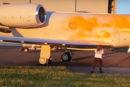 Экозащитники облили краской самолет Тейлор Свифт