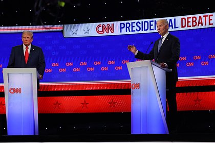 В США состоялись дебаты Байдена и Трампа. Стороны продержались без оскорблений 20 минут