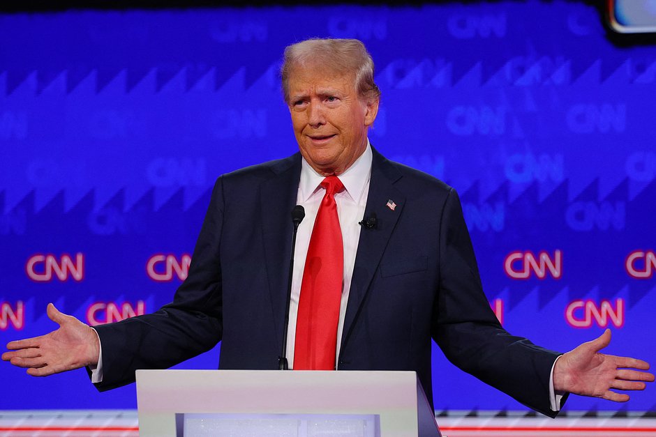 Кандидат в президенты США Дональд Трамп во время дебатов, Атланта, США, 27 июня 2024 года